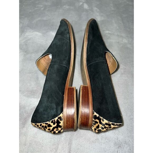 Women’s Black Leather Pointed Loafer Flats Shoe US 8 - Picture 4 of 8